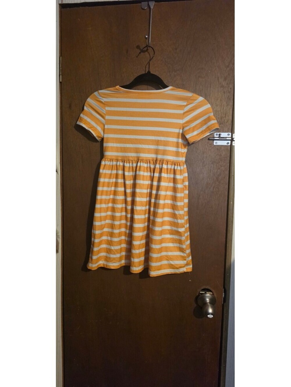 Girls Yellow and White Striped Dress Size 6-7 Years - Picture 4 of 4